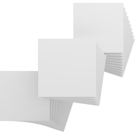 Ekena Millwork 11 3/4W x 11 3/4H x 1T PVC Hobby Boards, Unfinished, 25PK HBP12X12X100DUN